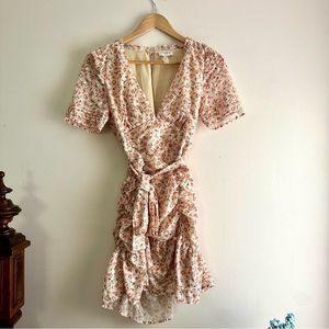 Storia‎ • V-Neck Floral Frill Dress